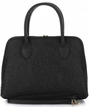 Bőr táska kuffer Genuine Leather fekete 80032