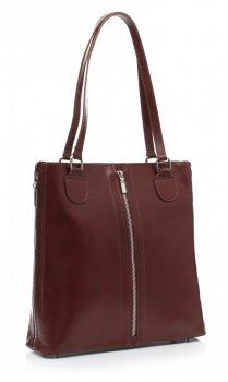 Bőr táska klasszikus Genuine Leather barna J6088