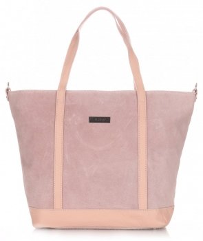 Bőr táska shopper bag Vittoria Gotti rózsaszín V2939