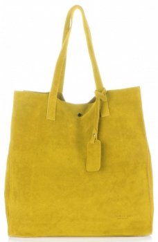 Bőr táska shopper bag Vittoria Gotti sárga V205454