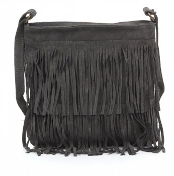 Bőr táska levéltáska Genuine Leather szürke 223