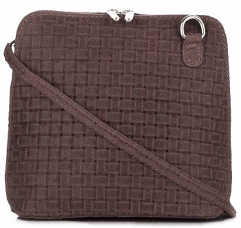 Bőr táska levéltáska Genuine Leather barna A7