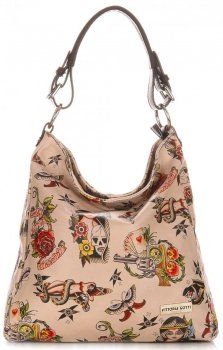 Bőr táska shopper bag Vittoria Gotti földszínű V45