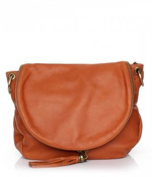 Bőr táska levéltáska Genuine Leather vörös A3