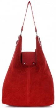 Bőr táska shopper bag Vittoria Gotti piros V3292C