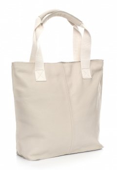 Bőr táska shopper bag Vera Pelle bézs 1356