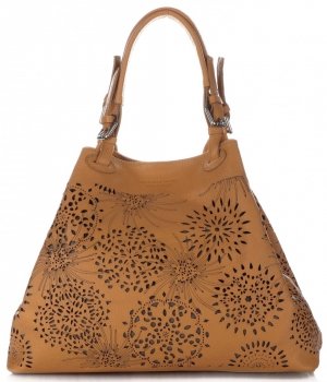 Bőr táska shopper bag Vittoria Gotti vörös V8913