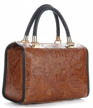 Bőr táska kuffer Genuine Leather barna 214E