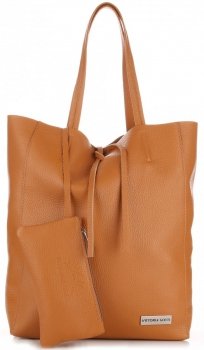 Bőr táska shopper bag Vittoria Gotti vörös V775