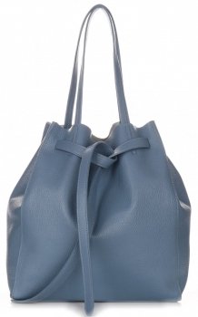 Bőr táska shopper bag Genuine Leather kék 1158
