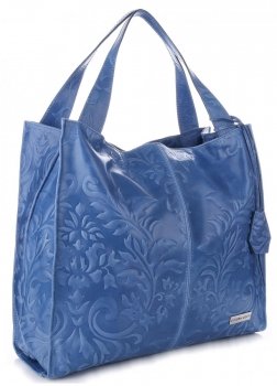 Bőr táska shopper bag Vittoria Gotti jeans V5