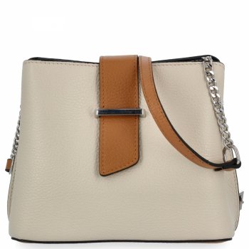 Bőr táska levéltáska Vittoria Gotti bézs 671