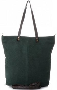 Bőr táska shopper bag Vera Pelle palackzöld 80041