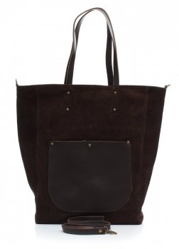 Bőr táska univerzális Genuine Leather csokoládé 808036