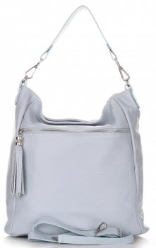Bőr táska shopper bag Genuine Leather égszínkék 1326