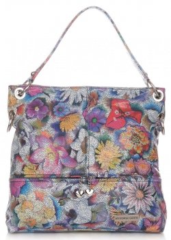 Bőr táska shopper bag Vittoria Gotti tengerkék V5483