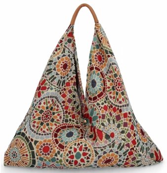 Olasz Táska Shopper bag Divatos Mintákkal 835 Multikolor