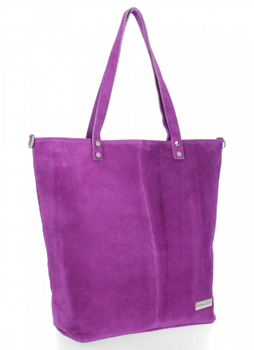 Bőr táska shopper bag Vittoria Gotti ibolya VG41