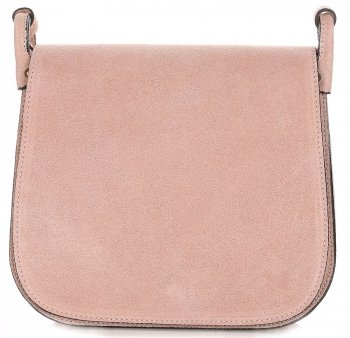 Bőr táska levéltáska Genuine Leather rózsaszín 0003