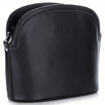 Bőr táska levéltáska Genuine Leather fekete E4098
