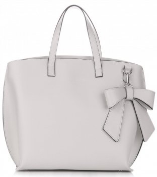 Bőr táska shopper bag Vittoria Gotti világosszürke V6D BIGjsz