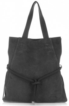 Bőr táska shopper bag Vittoria Gotti szürke V26A