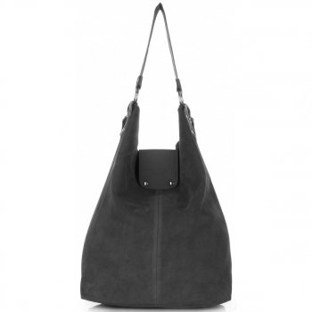 Bőr táska shopper bag Vittoria Gotti szürke V3292C