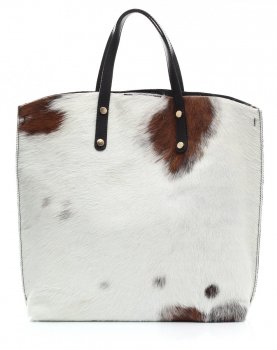 Bőr táska shopper bag Genuine Leather fekete 806576