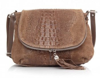 Bőr táska levéltáska Genuine Leather földszínű 424