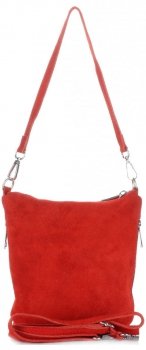 Bőr táska levéltáska Genuine Leather piros 85A