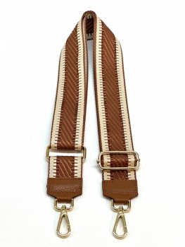 Modny Pasek Do Torebki H04 Brązowy