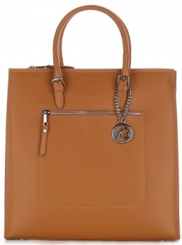 Elegancka Torba Skórzana VITTORIA GOTTI Ruda