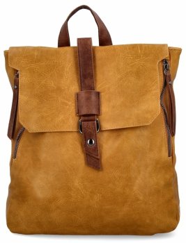 Plecak Damski Vintage XL firmy Herisson 1652H2023-11 Musztardowy