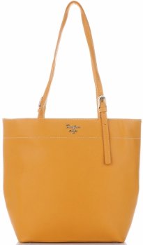 Klasyczna Torebka Damska Shopper firmy David Jones Żółta