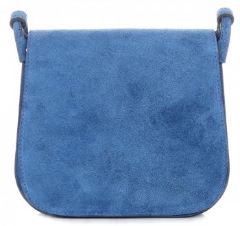 Listonoszka Skórzana Genuine Leather Niebieska