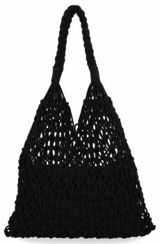 Ratanowa Torebka Damska Boho firmy Herisson 1002L5251 Czarna