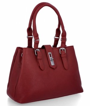 Elegacka Torebka Damska 3 Komory firmy Herisson 22R527 Czerwona