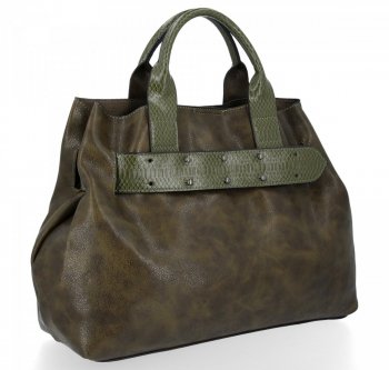 Uniwersalne Torebki Damskie Potri Shopper Bag Zielona