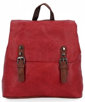 Modny Plecak Damski Vintage firmy Herisson 1552L2047 Czerwony