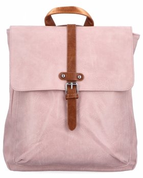 Duży Plecak Damski w stylu Vintage firmy Herisson 1502A512 Pudrowy Róż