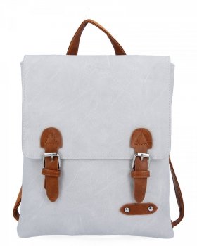 Modny Plecak Damski w Stylu Vintage firmy Herisson 817 Jasno Szary