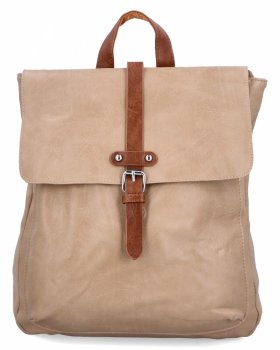 Duży Plecak Damski w stylu Vintage firmy Herisson 1502A512 Ciemno Beżowy
