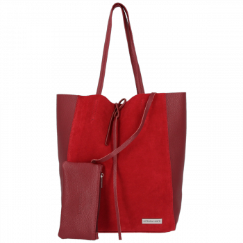 Torebki Skórzane VITTORIA GOTTI ShopperBag Bordowa