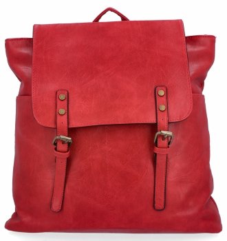Plecak Damski Vintage XL firmy Hernan HB0230 Czerwony