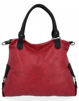 Torebka Damska XXL firmy Hernan Shopper Bag HB0135 Bordowa