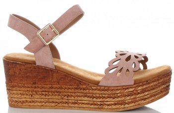 Unikatowe Buty Damskie Koturny firmy Bellucci Różowe