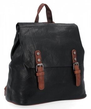 Modny Plecak Damski Vintage firmy Herisson 1552L2047 Czarny