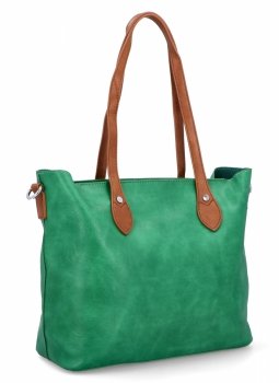 Torebka Damska Shopper Bag XL z Kosmetyczką firmy Herisson H8806 Zielona