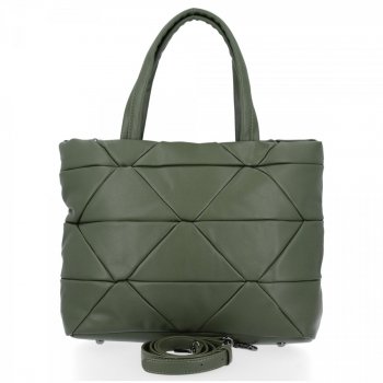 Modna Torebka Damska Herisson Shopper Bag Zielona