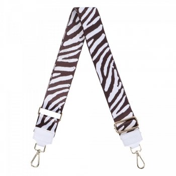 Modny Pasek Do Torebki Zebra P002 Biały